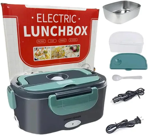 Miniatura 11 de Fiambrera eléctrica calentador de alimentos, calentador de alimentos portátil de 12/24/110V, lonchera para automóvil, camión, hogar, trabajo