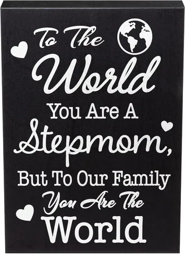 Miniatura 8 de JennyGems Regalos para madrastra, To the World You Are a Stepmom, But To Our Family You Are the World, regalos para madrastra, regalos