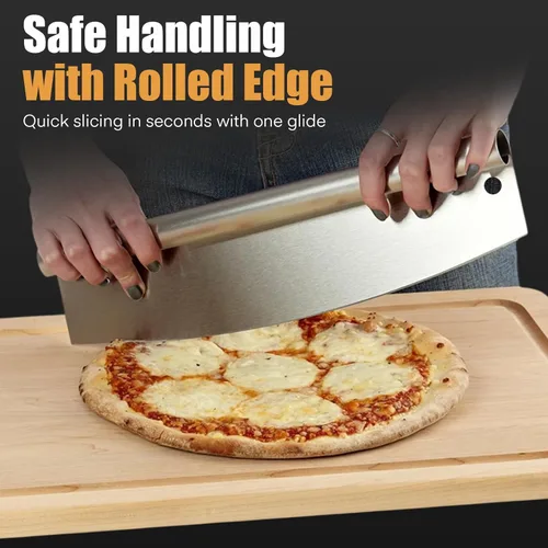 Miniatura 4 de Kit de accesorios para horno de pizza de 4 piezas, incluye cáscara de pizza perforada de 12 pulgadas, cáscara redonda de torneado de pizza de 9