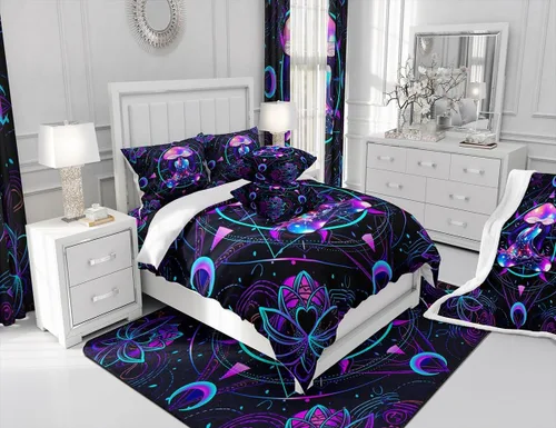 Miniatura 45 de Juego de ropa de cama Happy Camping de Homewish, tamaño individual, con diseño de osos cazadores y pinos, para niños, hombres, adultos, decoración