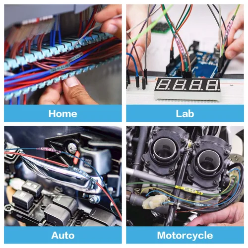 Miniatura 7 de TICONN - Juego de 100 piezas de conectores de alambre termorretráctiles, terminales de alambre eléctrico aislados y resistentes al agua