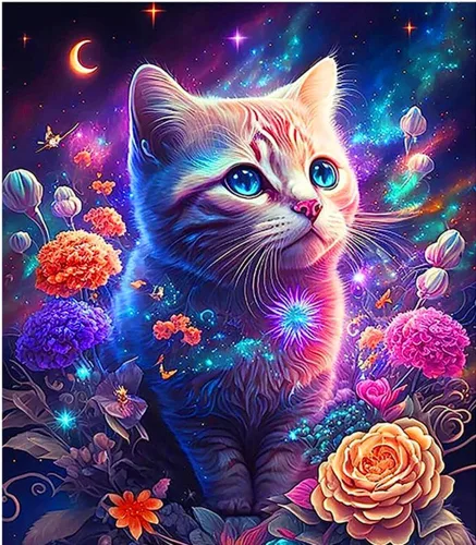 Miniatura 6 de Pimio Kits de pintura de diamantes 5D para bricolaje, kit de arte de diamantes de anime redondo para principiantes y adultos, perfecto