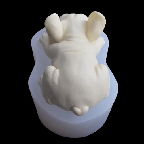 Miniatura 3 de Molde de silicona Bulldog 3D - Molde de resina de perro para epoxi para decoración, yeso, vela, aroma, fondant, mousse, chocolate - Aromaterapia DIY
