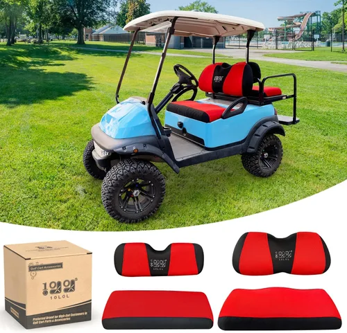 Miniatura 8 de 10L0L Juego de fundas de asiento delantero y trasero para carrito de golf para Club Car DS/Precedent/Onward/Tempo y Yamaha G29/Drive 2, elegantes