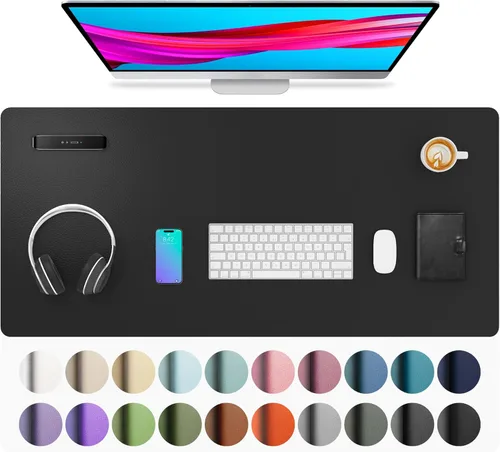 Miniatura 271 de Aothia - Protector de escritorio de cuero sintético, base para mouse, superficie antideslizante e impermeable para escribir y para laptop