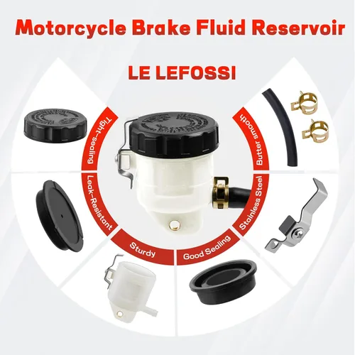 Miniatura 2 de Universal motocicleta Freno delantero Cilindro maestro bomba de freno tanque de aceite Depósito botella de líquido Depósito de posventa Parte