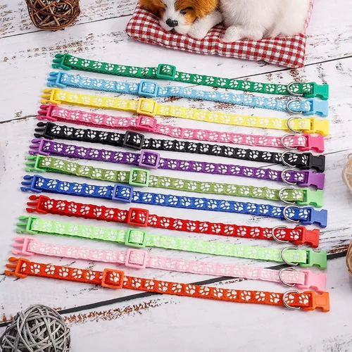 Miniatura 7 de Paquete de 12 Collares para Cachorros de Camada, Collares de Identificación Ajustables para Cachorros, Collares de Nailon Suave de Parto