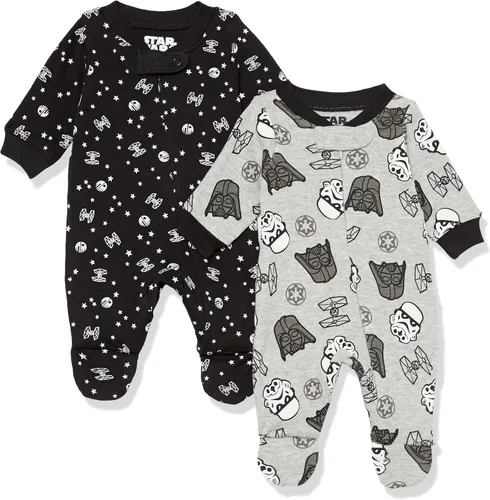 Miniatura 22 de Amazon Essentials Disney Marvel Star Wars - Pijama unisex de algodón con pies para bebés y niños pequeños, paquete múltiple