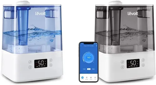 LEVOIT Humidificadores, azul y humidificadores para dormitorio, habitación grande, hogar, control inteligente Wifi Alexa, 6L llenado superior niebla