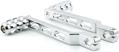 Miniatura 5 de 2 piezas de palanca de cambios de aluminio CNC para palanca de cambios de talón/dedo del pie de la motocicleta y clavija de palanca de cambios