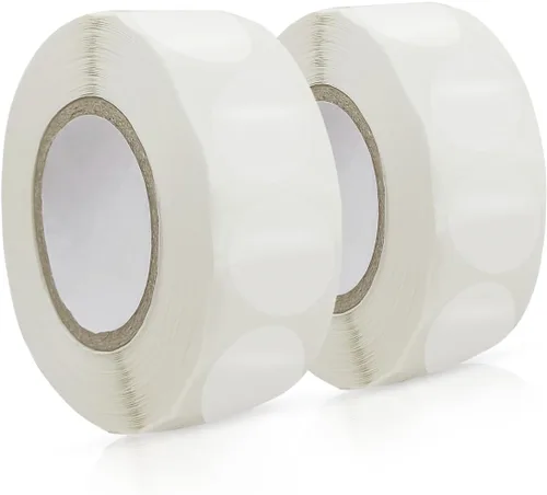 Paquete de 2000 calcomanías transparentes para sellos, 1000 por rollo, etiquetas de oblea circulares redondas, sellador transparente de sobre para