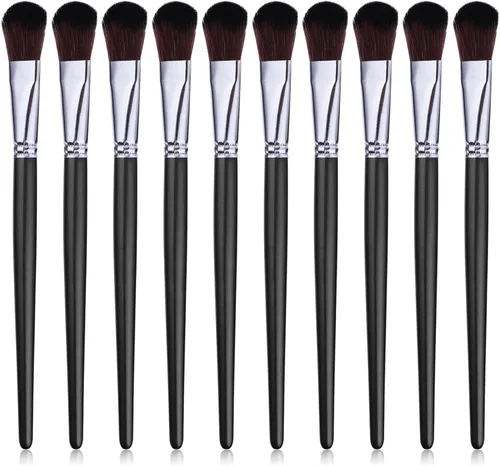 10 pinceles para fregona para pintura acrílica, pinceles ovalados de 1 pulgada, pinceles de pintura para acuarela, pintura al óleo y arte facial y