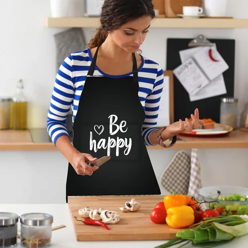 Miniatura 2 de Delantal de cocina para el hogar, cocina, horneado, jardinería, para mujeres y hombres, con bolsillos, delantal impermeable, 32 x 28 pulgadas