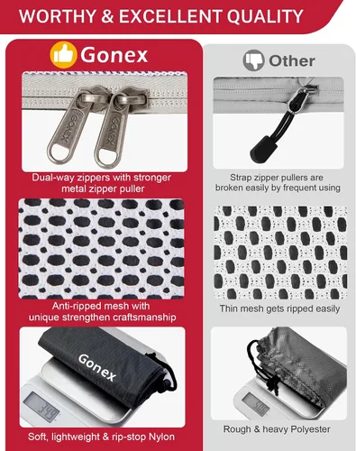 Miniatura 3 de Gonex cubos de compresión para embalaje, almacenamiento organizadores en cubo de malla extendible