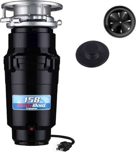 Miniatura 10 de Waste Maid 10-US-WM-058-3B - Sistema de molienda de residuos de alimentos de acero inoxidable antiatascos, 1/2 HP Economy, negro