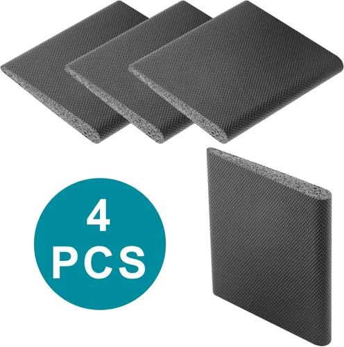 Miniatura 6 de 4 sellos de esquina de puerta, sello de marco de jamba de puerta exterior, tapones de cuña autoadhesivos, almohadillas de espuma para burlete y Negro