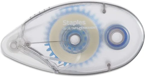 Miniatura 6 de STAPLES Cinta adhesiva permanente, 1/3" x 393", paquete de 2 – Adhesivo enrollable para manualidades, montaje y proyectos de papel
