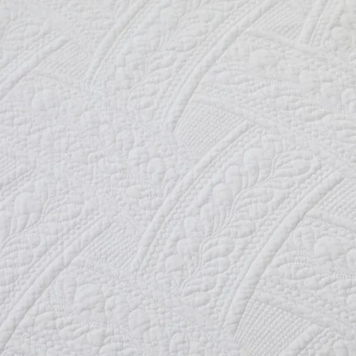 Miniatura 4 de Brandream Manta blanca de algodón para cama, sofá, funda de cama, manta decorativa sólida de 47 x 60 pulgadas