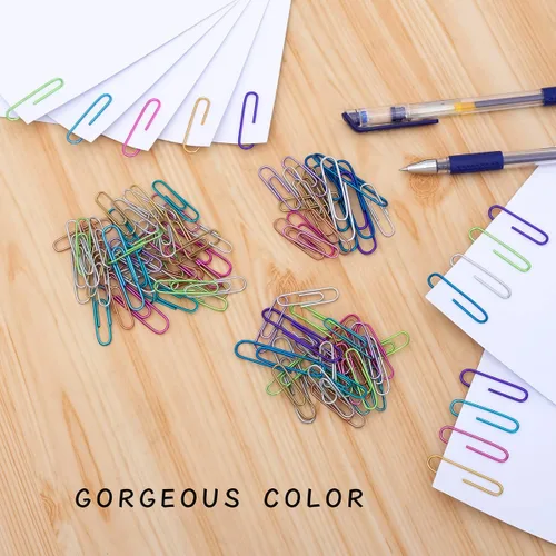 Miniatura 6 de Clips de papel jumbo, 150 clips de papel grandes de 2 pulgadas, clips de colores surtidos para papeleo, oficina, escuela y uso personal