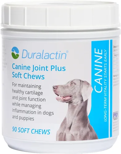 PRN Pharmacal Duralactin Canine Joint Plus Soft Chews - Suplemento de salud articular para perros y cachorros - Apoyo para la movilidad de mascotas