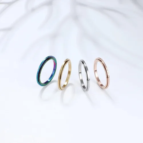 Miniatura 5 de Diamday Anillos para la ansiedad para mujeres y hombres, 2 0.157 in, anillo giratorio de acero de titanio para aliviar la ansiedad y el estrés