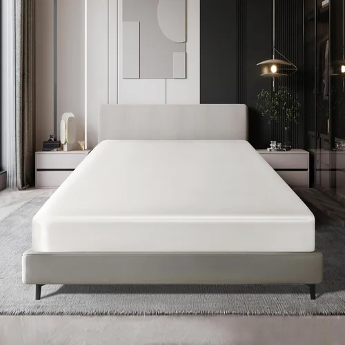 Miniatura 10 de MILVOWOC Sábana bajera ajustable de satén tamaño King - Sábana de cama de fondo suave negro, 1 pieza
