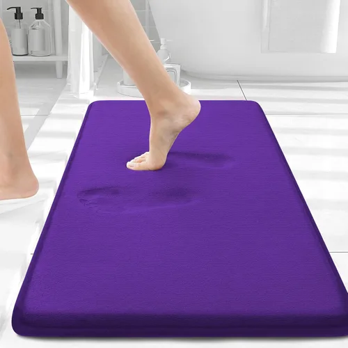 Miniatura 40 de Smiry Tapetes de Baño de Espuma Viscoelástica 36 x 24 pulgadas, Tapetes de Baño Extra Suaves y Absorbentes, Alfombra Antideslizante Lavable