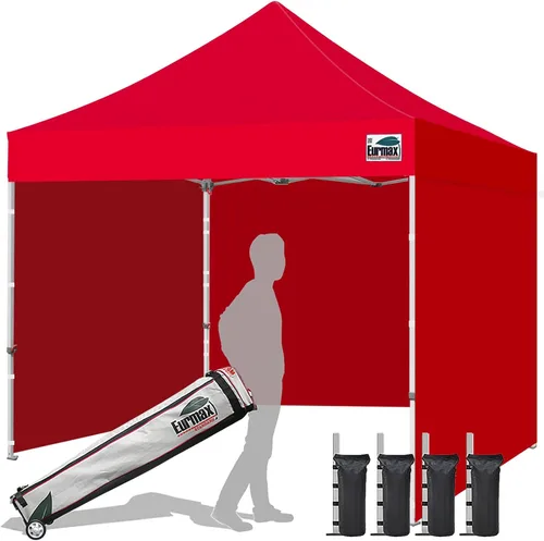 Miniatura 37 de Eurmax Tienda de campaña desplegable de 8 x 8 de Estados Unidos, con bolsa rodante patentada sin puntas, 4 paredes extraíbles con cremallera, toldo