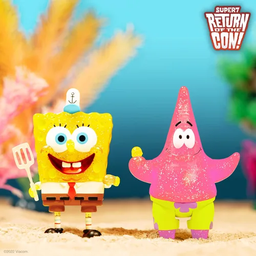 Miniatura 5 de Super7 Bob Esponja Bob Esponja y Patrick BFF - (2 unidades) Figuras de acción de Bob Esponja de 3.75 pulgadas con accesorios, coleccionables