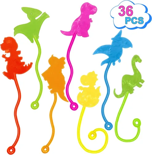 Miniatura 14 de Sticky Hands a Granel 36 Piezas Favores de Fiesta de Tractores y Autos para Niños Juguetes de Mano Pegajosa Elástica con Forma de Tractores Rellenos