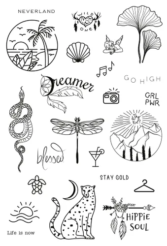 Miniatura 9 de Tatsy Juego de chicano, calcomanía temporal de tatuaje para hombres y mujeres, tatuajes falsos de temperatura corporal, chicana, vato, latín