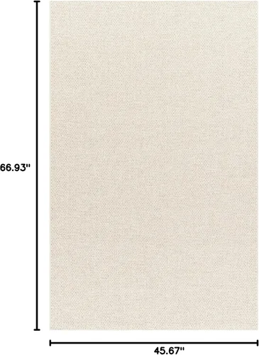 Miniatura 2 de Livabliss x Becki Owens Birdie - Alfombra neutra para exteriores, 3 pies 10 pulgadas x 5 pies 7 pulgadas, color blanco hueso Blanco sucio