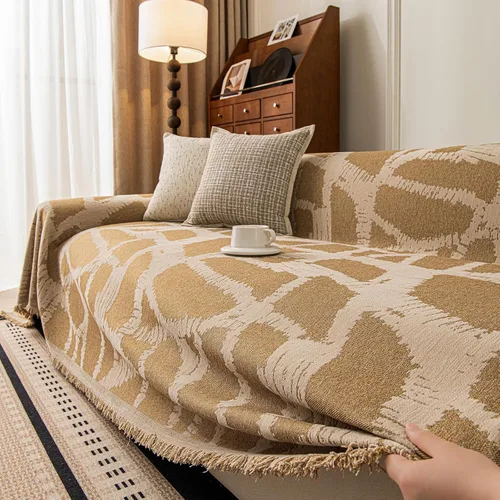 Miniatura 16 de ROOMLIFE Manta Funda Azteca Bohemia para Sofá, Decoración del Hogar Estilo Granja, Fundas de Sofá para Loveseat, Sofás de 2/3 Cojines, Apta