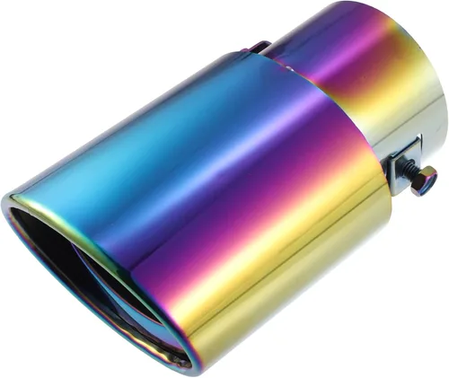 Tubo de escape de automóvil con forma recta, diámetro aplicable de 2.44 pulgadas, tubo de escape universal, punta de silenciador, tubo de escape