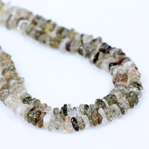 Miniatura 12 de 100 piezas de cuentas de piedras preciosas naturales para hacer joyas, 0.5 pulgadas, redondas irregulares, cuentas sueltas de cristal perforadas