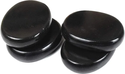 Miniatura 8 de Juego de 6 piedras de masaje caliente con basalto natural, cálidas, para masaje de spa, 2.36 x 3.14 pulgadas (2.4 x 3.1 in), 2 Negro