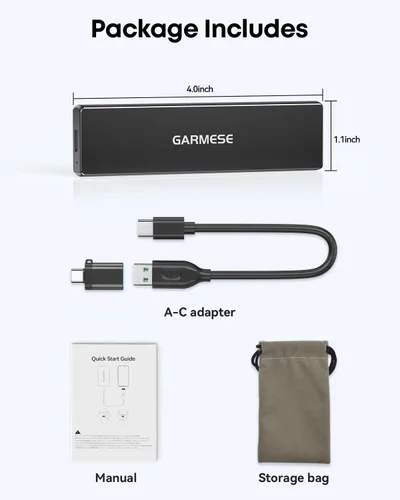 Miniatura 7 de SSD externo USB 3.2 Gen 2 de 1 TB, unidad de estado sólido portátil de alta velocidad de hasta 1000 MB/s, almacenamiento Plug & Play para PC