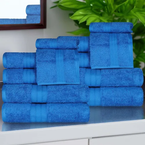 Miniatura 83 de Superior Juego de 2 toallas de baño de fibra larga 100% algodón peinado de 27.64 oz/m², para baño, ducha, cocina, súper suave, afelpado, altamente
