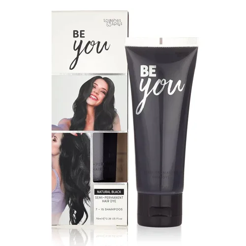 Splashes and Spills - Tinte negro semipermanente para el cabello, vibrante de 2.36 onzas, sin amoníaco ni peróxido, tóner vegano y 100% libre de