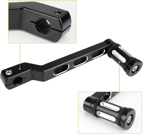 Miniatura 5 de Palanca de cambios para el talón de la motocicleta, palanca de cambios, brazos de cambio compatibles con Harley FL Softail Touring Electra Glide