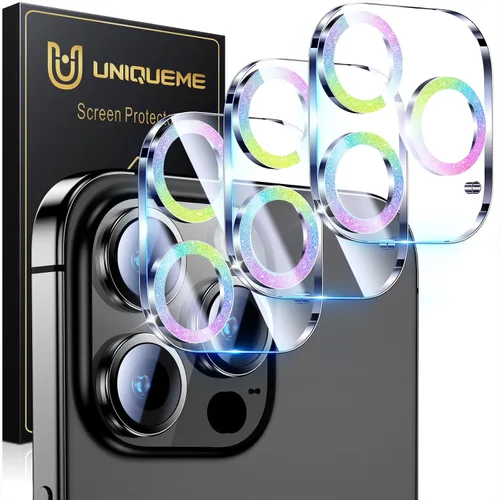Miniatura 76 de UniqueMe para Paquete de 3 Protectores de Lente de Cámara para iPhone 15 Pro/iPhone 15 Pro Max, [Protección contra Caídas] [Compatible con Fundas]