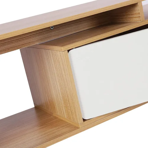 Miniatura 6 de Gdrasuya10 Soporte de TV de 47.2 pulgadas, moderno mueble de TV de estilo rural, consola de TV de perfil bajo, estante ajustable de mediados
