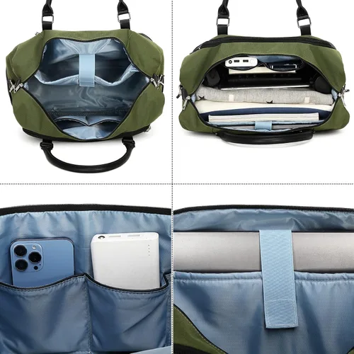 Miniatura 58 de CAMTOP - Bolsa de viaje de fin de semana para mujer, bolsa de lona con espacio para laptop de15.6 pulgadas