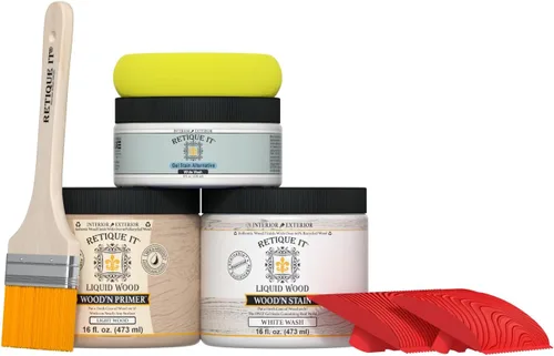 Miniatura 25 de Retique It Kit multiusos con acabado de madera - GO Beyond de madera falsa con imprimación a base de madera líquida pintable y tinte de gel - 60