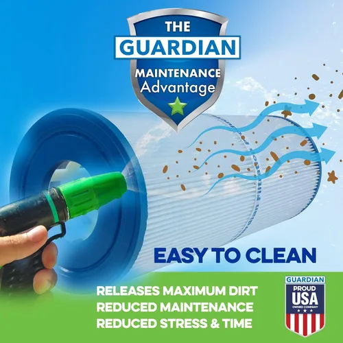 Miniatura 7 de Guardian Filtration Products Cartucho de filtro de spa 4H6-200-02 Reemplazo de dos paquetes para PSG25P4, Unicel: 4CH-20, Filbur: FC-0185, Saratoga