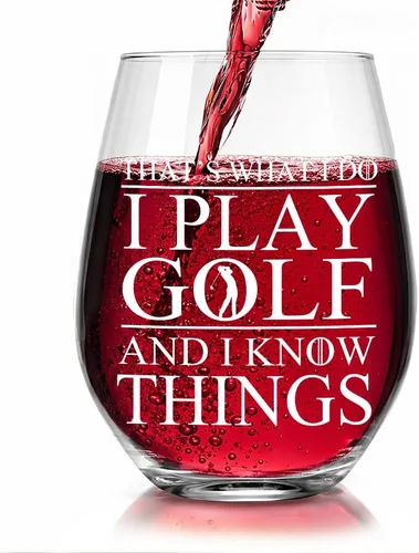 Miniatura 7 de AGMDESIGN I'd Rather Be Golf - Divertida copa de vino con caja de regalo, accesorios de golf para hombres y mujeres, regalos de Navidad, cumpleaños