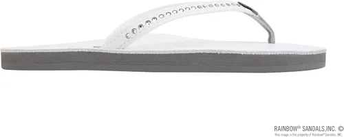 Miniatura 4 de Rainbow Sandals Mujer de una sola capa de cuero de primera calidad con correa estrecha de cristal Swarovski