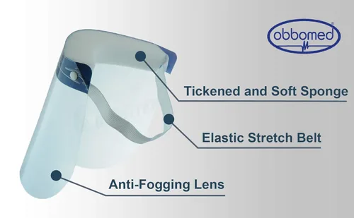 Miniatura 5 de ObboMed ME-1705 - Máscara facial de seguridad antivaho reutilizable, correa ajustable, esponja para ojos y protección facial completa, visión clara