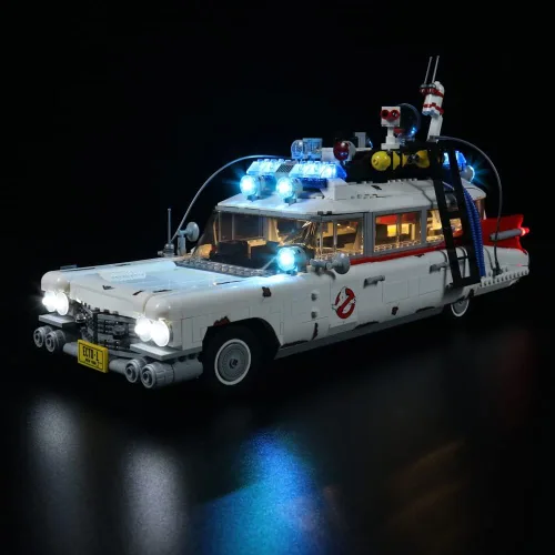 Kit de luz LED RC con sonido para Lego 10274 Kit de construcción, kit de iluminación de construcción de decoración para (Ghostbusters Ecto-1). (Solo