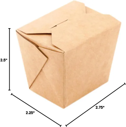 Miniatura 10 de Restaurantware Bio Tek - Cajas chinas de 8 onzas para llevar, 25 cajas de comida a prueba de grasa, con bloqueo de pestañas, papel kraft